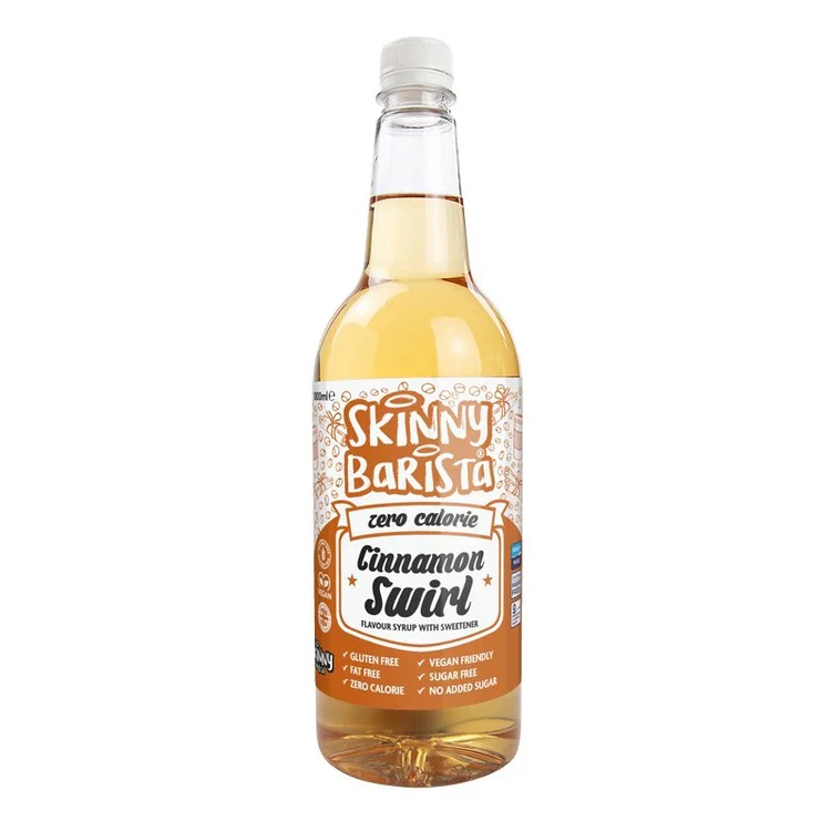 Skinny Food Zero Calorie Cinnamon Swirl Barista Coffee Syrup 1Ltr pack shot
