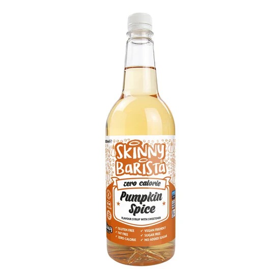 Skinny Food Zero Calorie Pumpkin Spice Barista Coffee Syrup 1Ltr pack shot