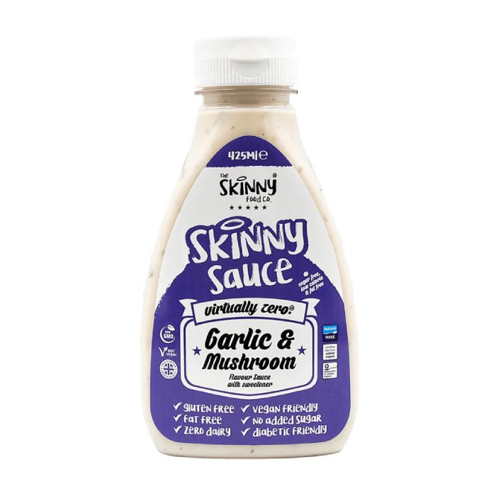Skinny Food Virtually Zero Garlic & Mushroom Sauce 425ml pack shot