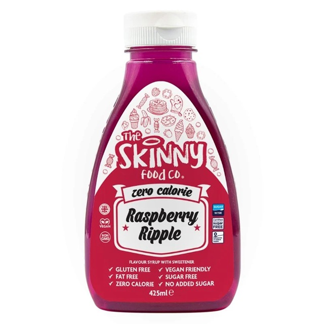 Skinny Food Zero Calorie Raspberry Ripple Syrup 425ml pack shot