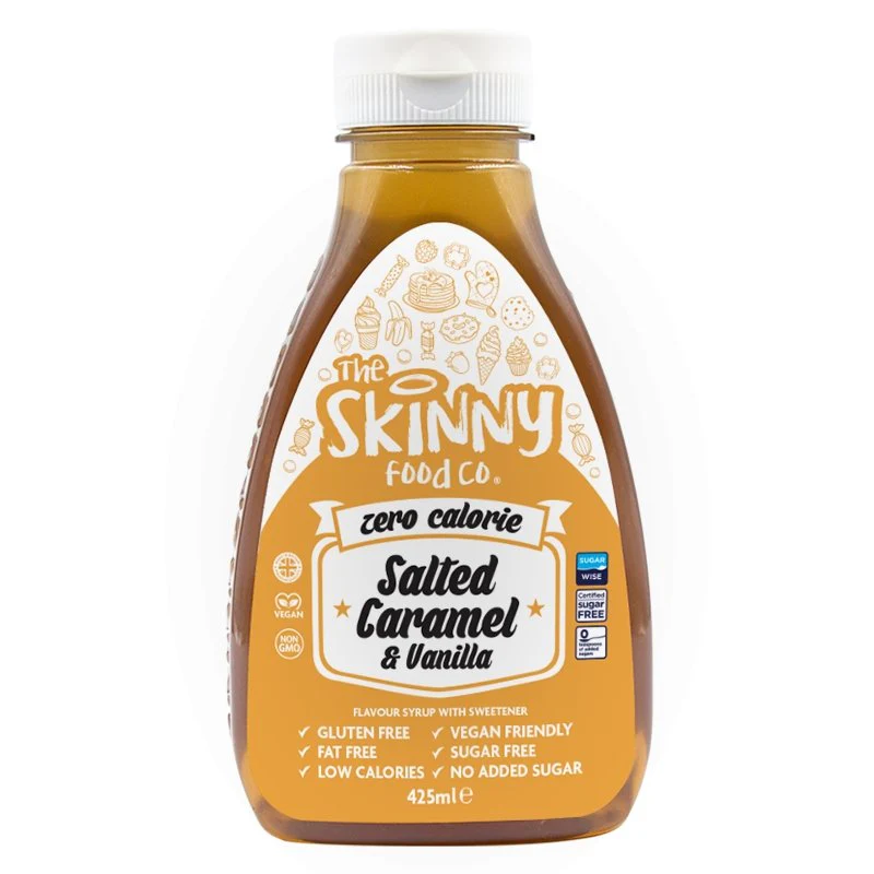 Skinny Food Zero Calorie Salted Caramel Vanilla Syrup 425ml pack shot