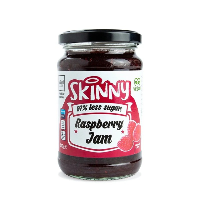 Skinny 97% Less Sugar Raspberry Jam 340g pack shot
