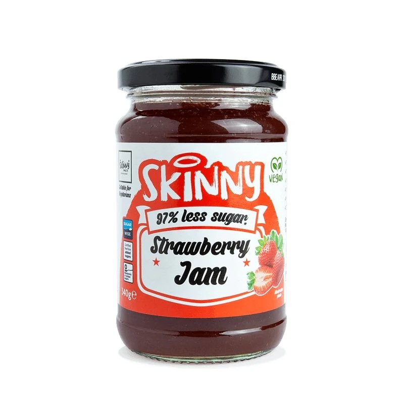 Skinny 97% Less Sugar Strawberry Jam 340g pack shot