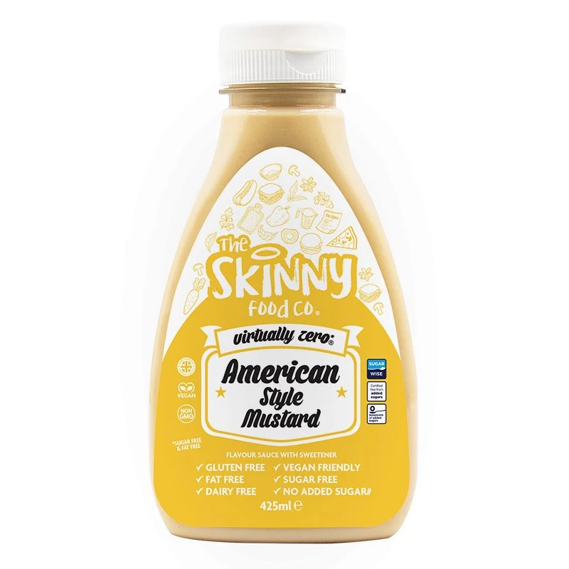 Skinny Food Virtually Zero American Mustard Sauce 425ml pack shot