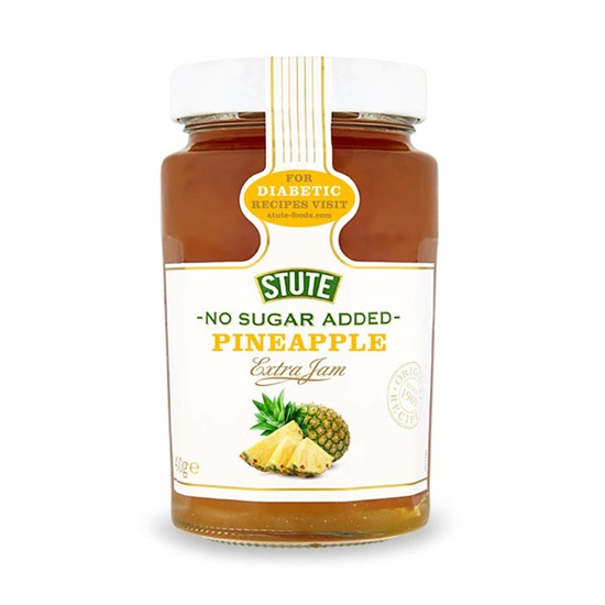 Stute No Sugar Added Pineapple Jam 430g pack shot