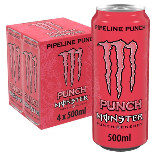 Monster Energy Juiced Pipeline Punch 4pk (4 x 500ml) pack shot