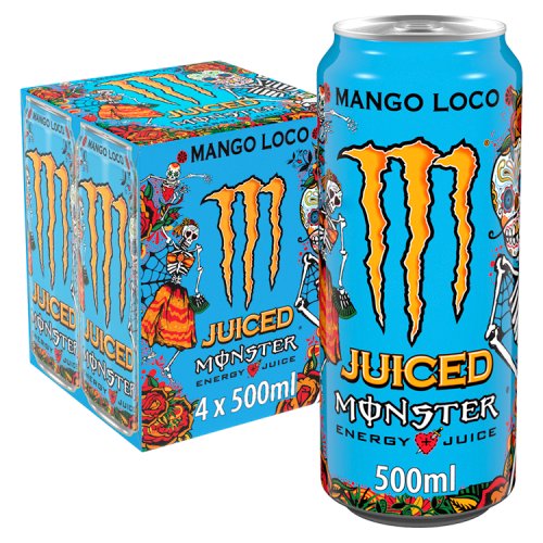 Monster Juiced Mango Loco 4pk (4 x 500ml) pack shot