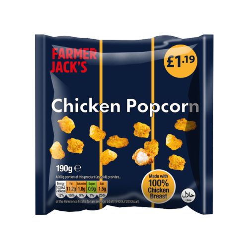 Farmer Jacks Popcorn Chicken PM £1.19 190g pack shot
