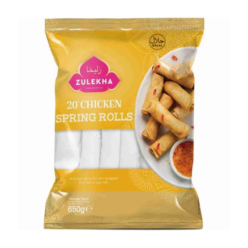 Zulekha Chicken Rolls 20s 650g pack shot