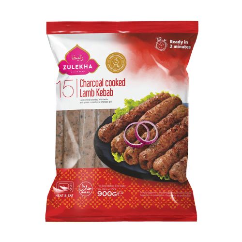 Zulekha Lamb Charcoal Kebab 900g pack shot