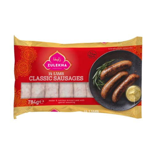 Zulekha Classic Lamb Sausage 784g pack shot
