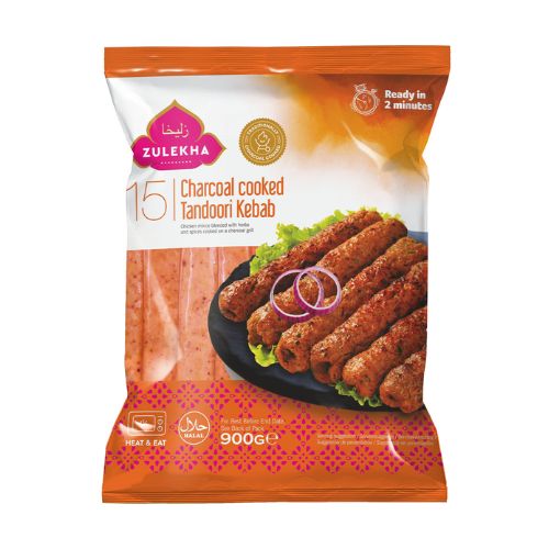 Zulekha Tandoori Chicken Charcoal Kebab 900g pack shot