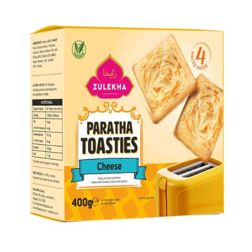 Zulekha Cheese Paratha Toastie 400g pack shot