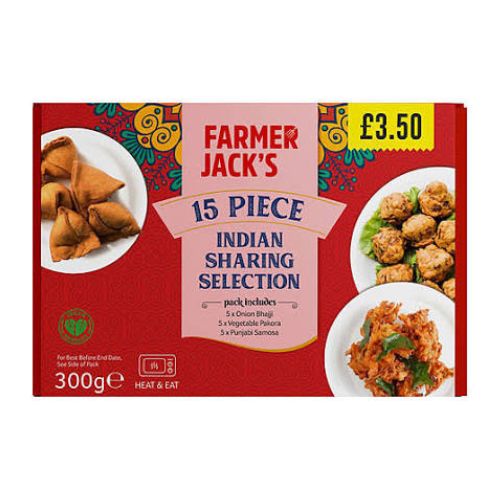 Farmer Jacks Indian Sharing Platter PM £3.50 300g pack shot