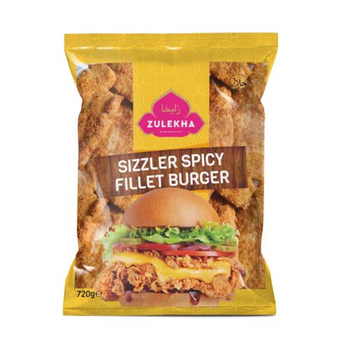 Zulekha Chicken Sizzler Burger 720g pack shot