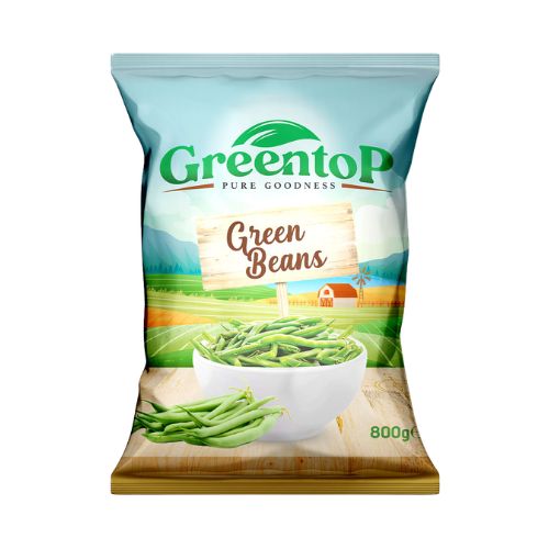 Green Top Green Beans 800g pack shot