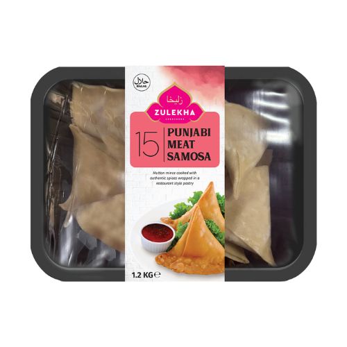 Zulekha 15 Punjabi Meat Samosa 1200g pack shot