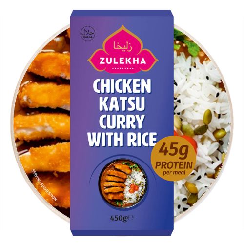 Zulekha High Protein Katsu Curry & Rice 450g pack shot