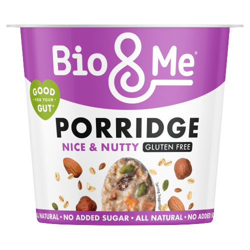 Bio & Me Nice & Nutty Gluten Free Porridge Pot pack shot