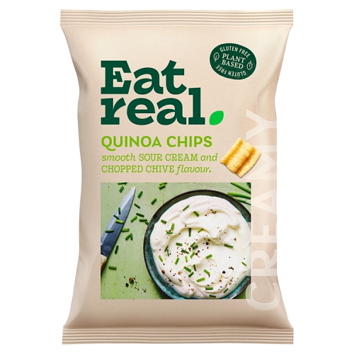 Eat Real Sour Cream & Chive Quinoa Chips 90g pack shot