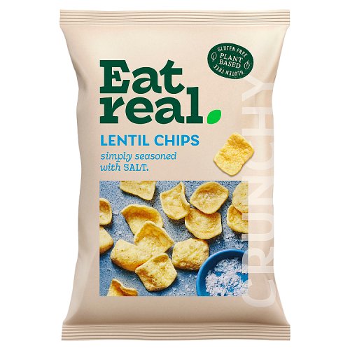 Eat Real Sea Salt Lentil Chips 95g pack shot