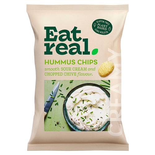 Eat Real Sour Cream & Chive Hummus Chips 110g pack shot