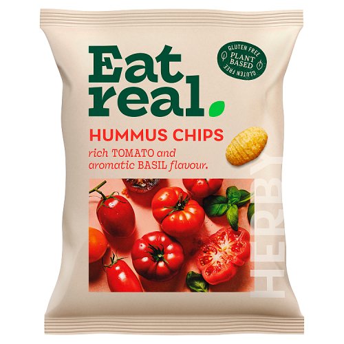 Eat Real Tomato & Basil Hummus Chips 45g pack shot