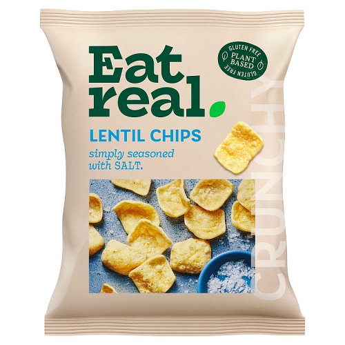 Eat Real Sea Salt Lentil Chips 40g pack shot
