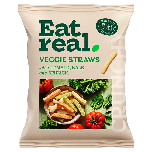 Eat Real Kale Tomato & Spinach Veggie Straws 45g pack shot