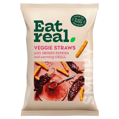 Eat Real Smoked Paprika and Chilli Veggie Straws 110g pack shot