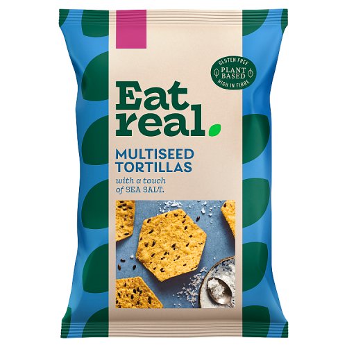 Eat Real Multiseed Tortilla Sea Salt Chips 160g pack shot