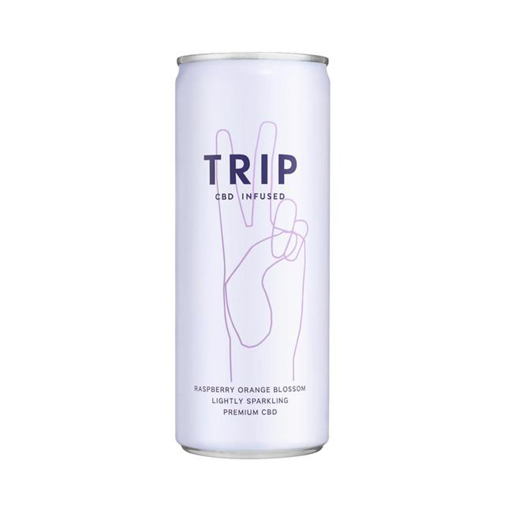 Trip Cbd Infused Raspberry and Orange 250ml pack shot