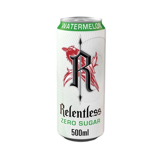 Relentless Energy Zero Watermelon 500ml pack shot