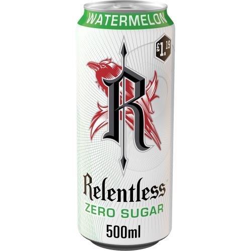Relentless Energy Zero Watermelon 500ml PMP pack shot