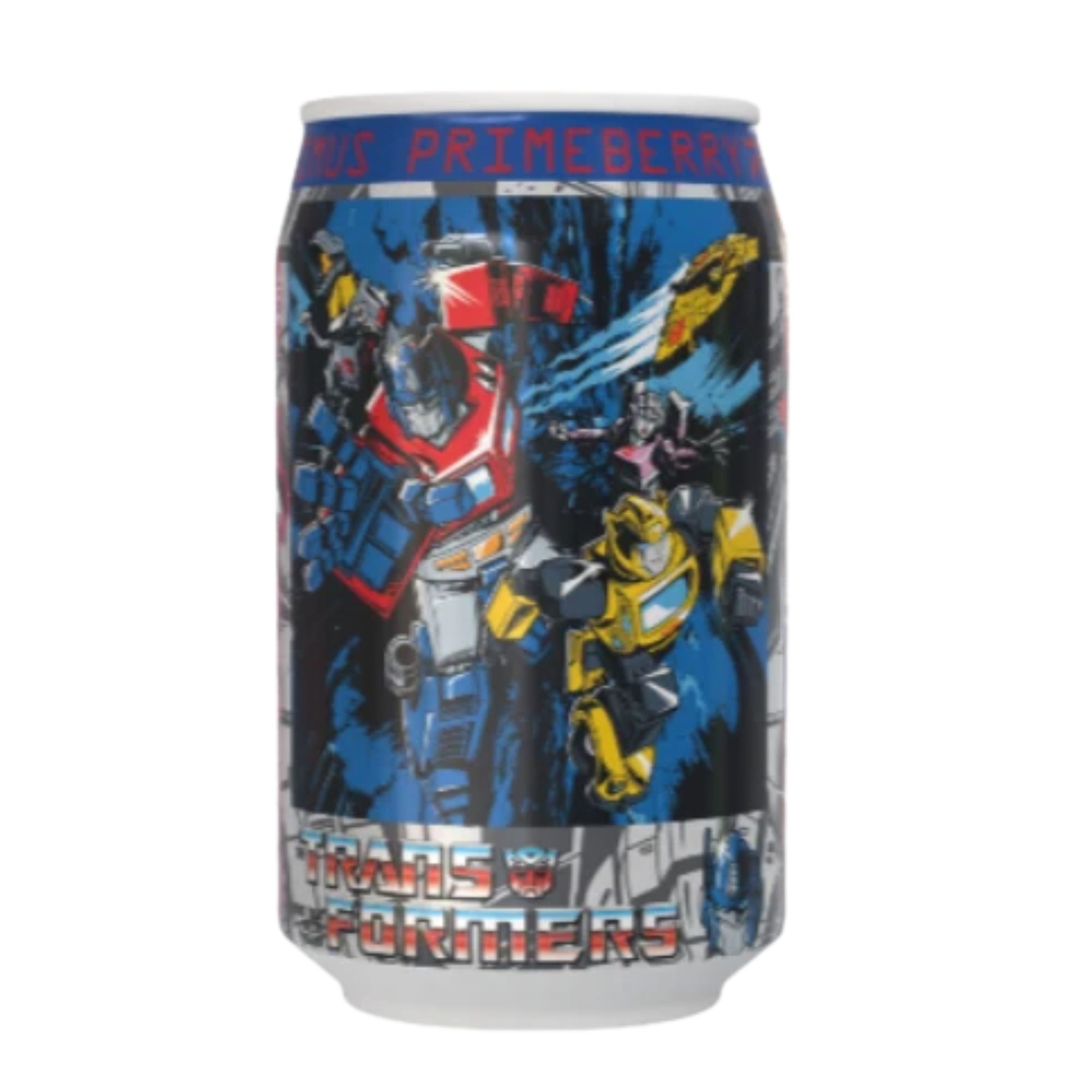 Kawaji Transformers Optimus Primeberry Strawberry Soda 330ml pack shot