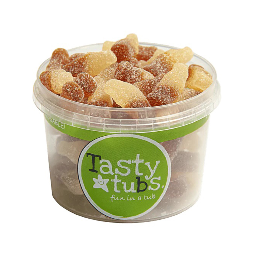 Tasty Tubs Fizzy Cola Bottles 120g PMP pack shot