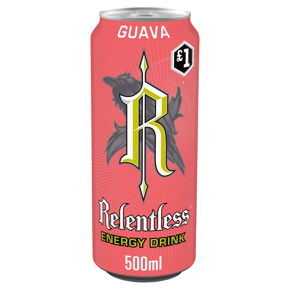 Relentless Guava 500ml PMP pack shot