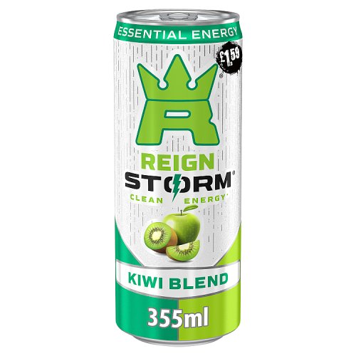 Reign Energy Storm Kiwi Blend Can PM £1.59 355ml pack shot