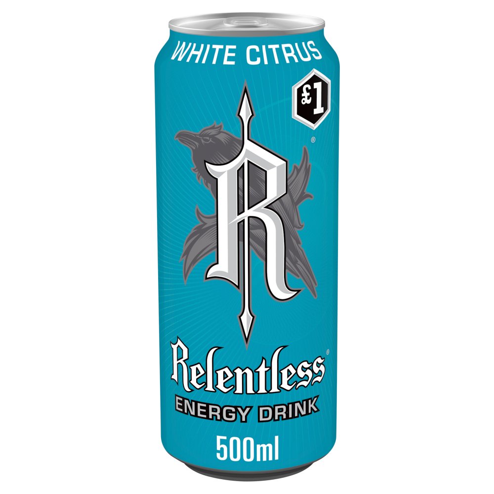 Relentless White Zero 500ml PMP pack shot