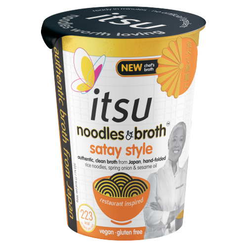 Itsu Satay Noodles & Broth 66g pack shot