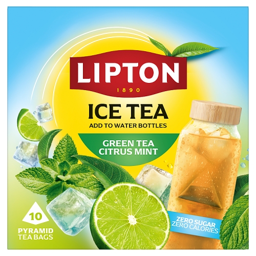 Lipton Ice Tea Infuse Green Tea Mint & Lime 10pk (10 x 3.5g) pack shot
