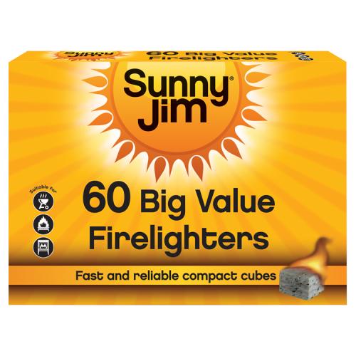 Sunny Jim Firelighters Block 60s pack shot