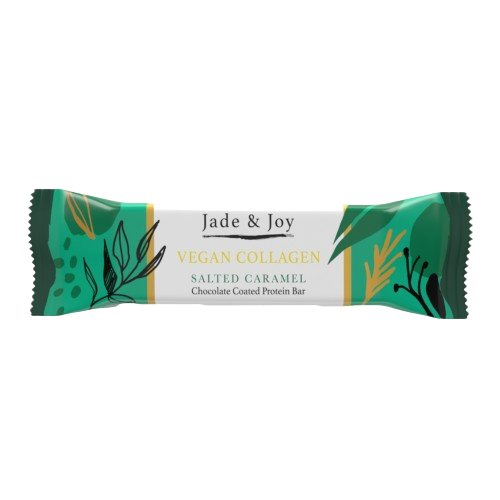 Jade & Joy Protein Bar Vegan Collagen Salted Caramel 50g pack shot
