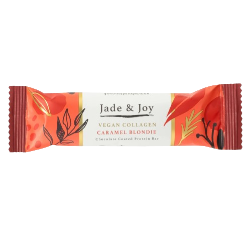 Jade & Joy Protein Bar Vegan Collagen Caramel Blondie 50g pack shot
