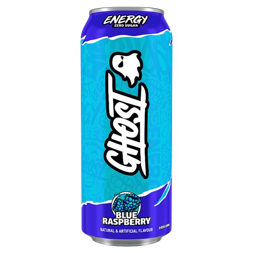 Ghost Energy Blue Raspberry 500ml pack shot