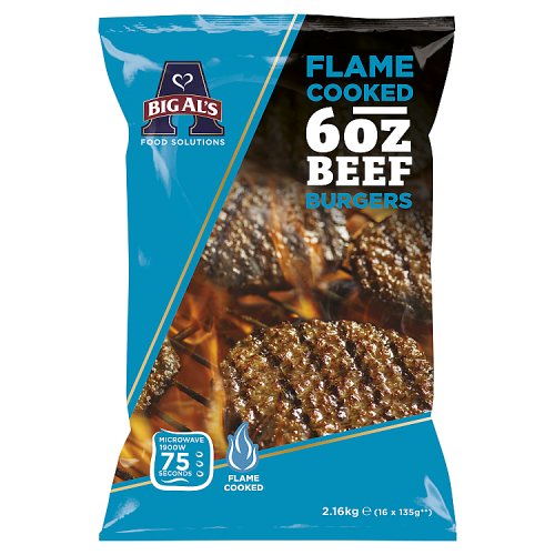 Big Als Big Eat Flame Cooked Beef Burgers 2.16kg pack shot