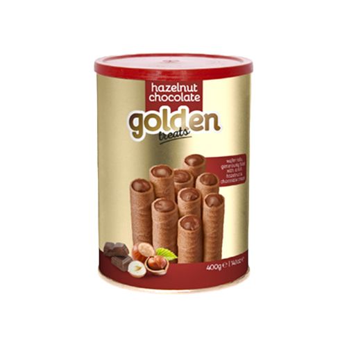 Golden Treat Wafer Roll Hazelnut 200g pack shot