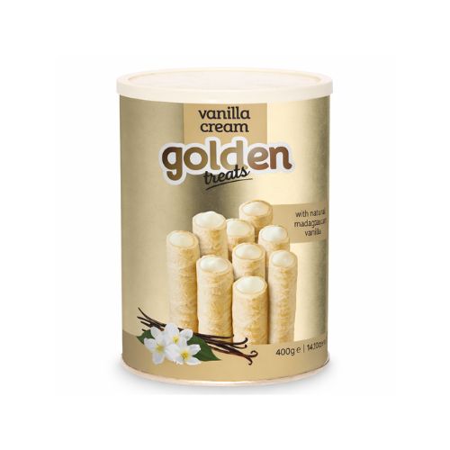 Golden Treat Wafer Roll Vanilla 200g pack shot