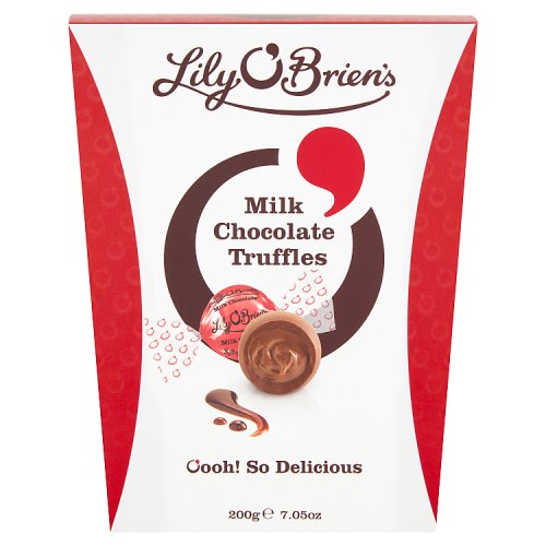 Lily O Briens Milk Chocolate Truffles 200g pack shot
