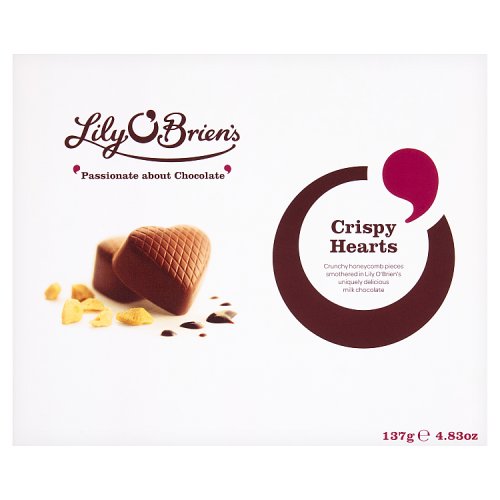 Lily O Briens Crispy Hearts Box 137g pack shot